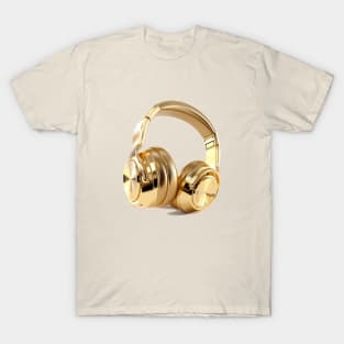 Headphones Gold T-Shirt